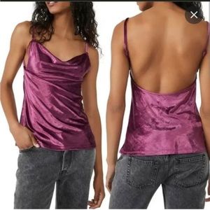 NWT Free People all night intimately velvet top